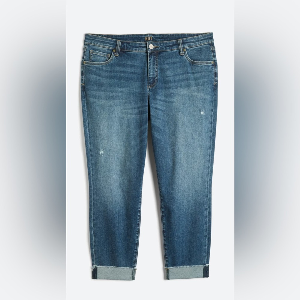 Kut From The Cloth 18 W Amy Frayed Hem Boyfriend Jean